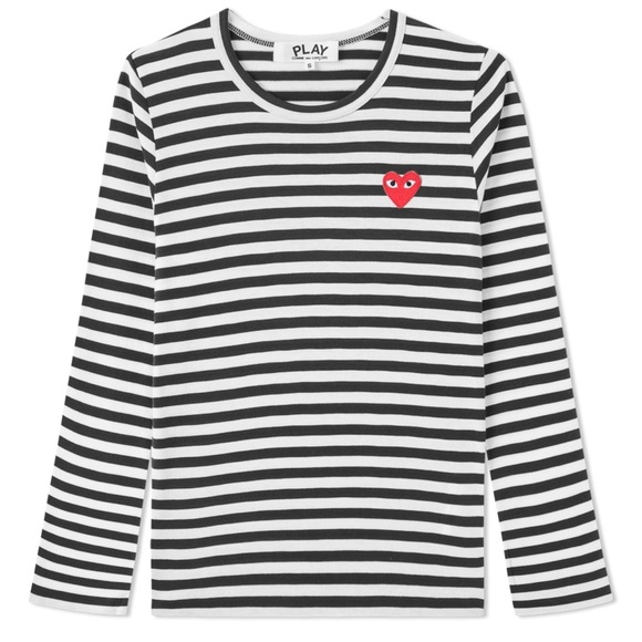 Black Striped CDG Commes des Garçons Tee - Picture 2 of 7